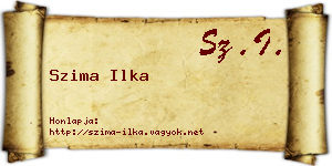 Szima Ilka névjegykártya